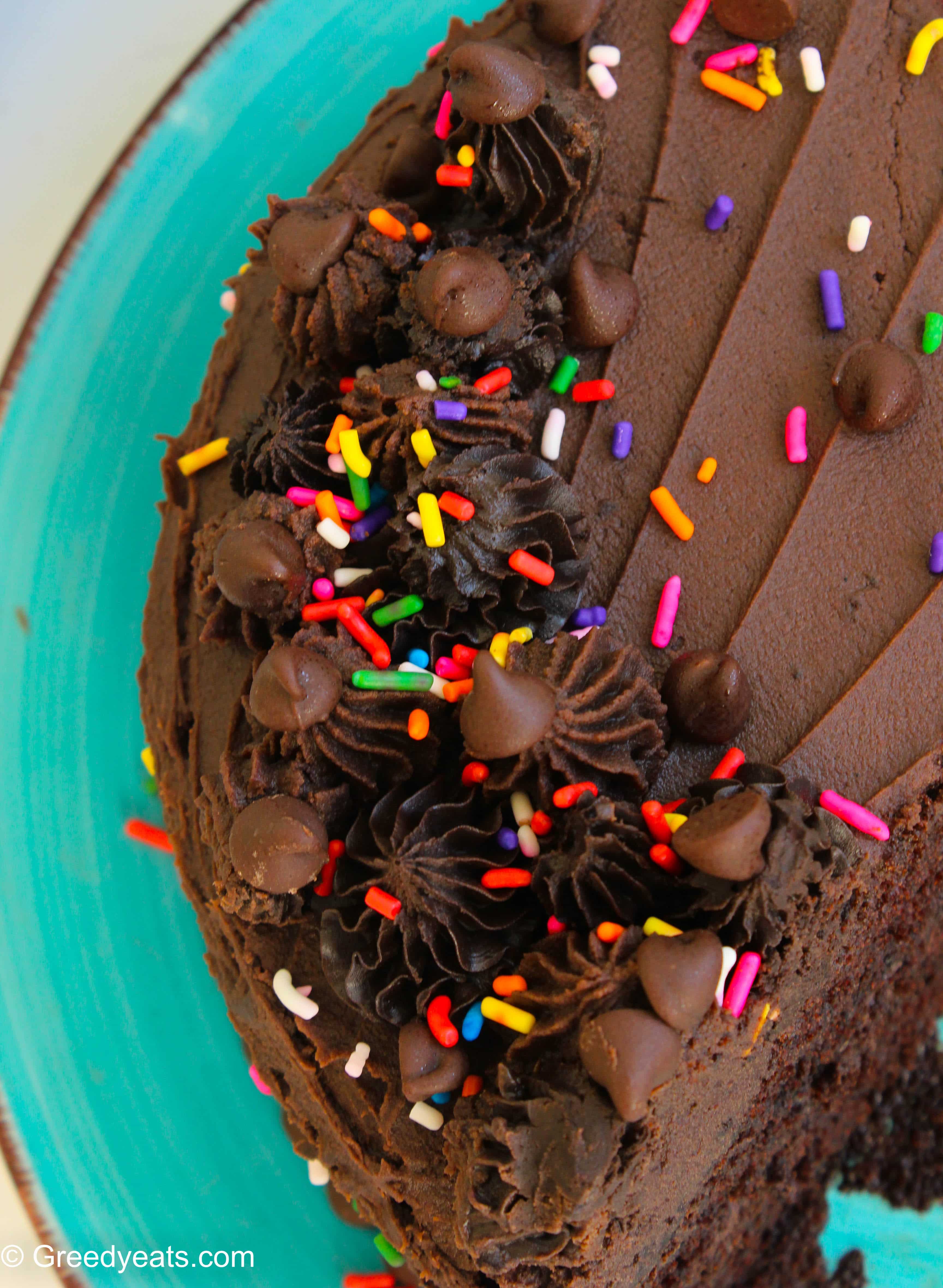 Moist, vegan and the best eggless chocolate cake