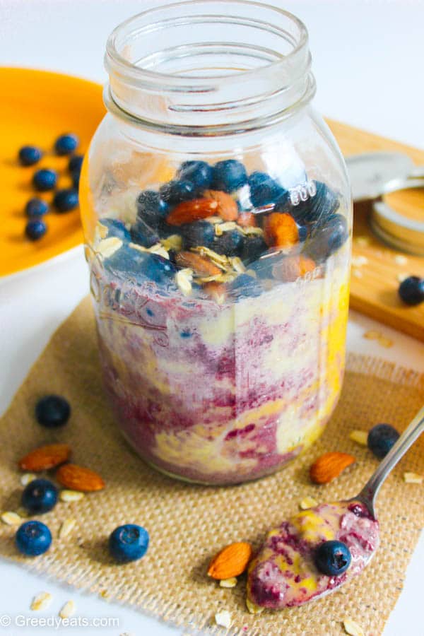 overnight oatmeal in a jar