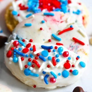 Easy confetti cookies with cake mix and sprinkles