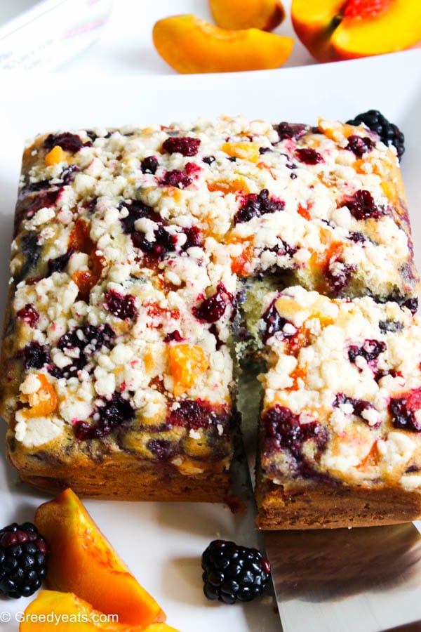 Blueberry Raspberry Coffee Cake Recipe - The Cookie Rookie®