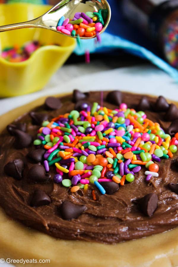 Fudgy and gooey giant birthday cookie recipe