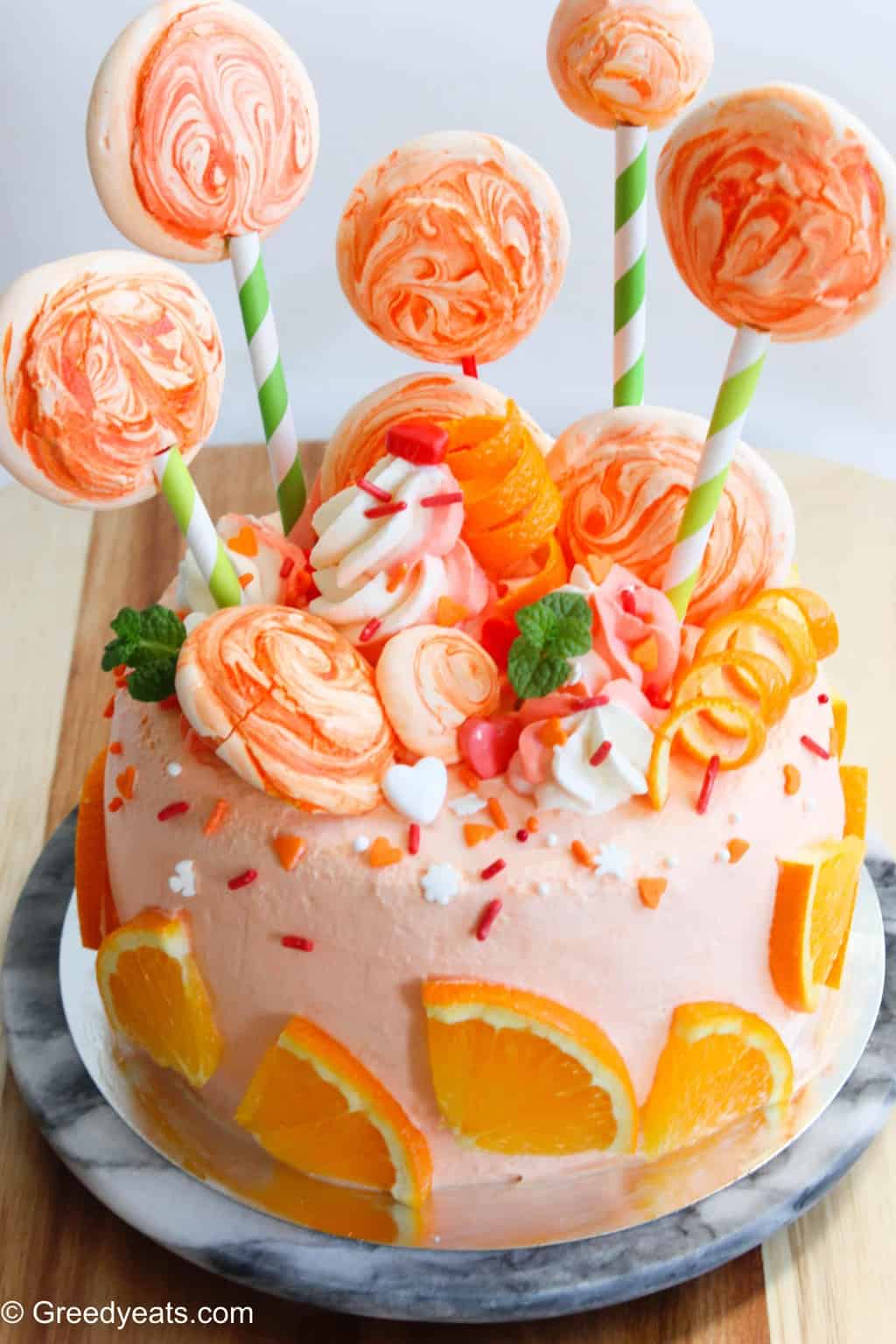 Easy summer dessert recipes-orange cake with orange frosting