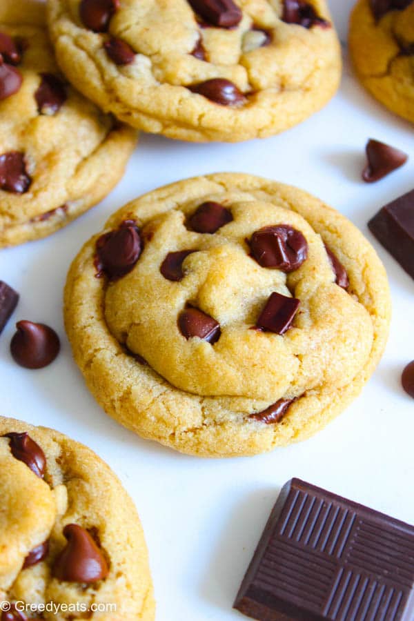 Best vegan chocolate chip cookies with chocolate chunks