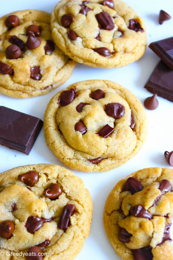 Thick and the Best vegan chocolate chip cookies recipe-small batch