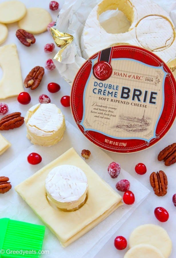 Joan Of Arc Brie cheese for cranberry brie puff pastry