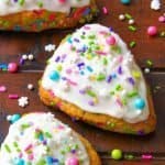 Easy scones with vanilla glaze and sprinkles. This is the best scone recipe with heavy cream that you will ever make!