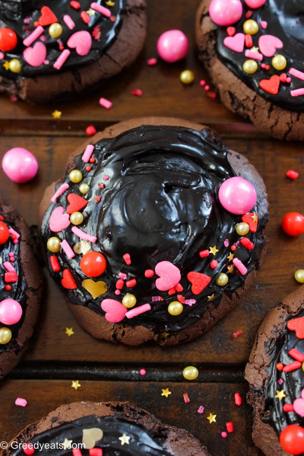 These Chocolate Brownie Cookies are a cross between a fudgy brownie and a chewy chocolate cookie.