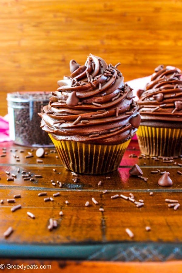 Small Batch Chocolate Cupcakes With Chocolate Frosting Greedy Eats