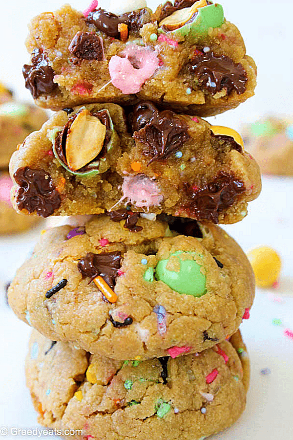 Get ready to bake puffy and gooey, oh so soft chewy chocolate chip cookies this easter. Replace add-ins and enjoy them throught out the year.