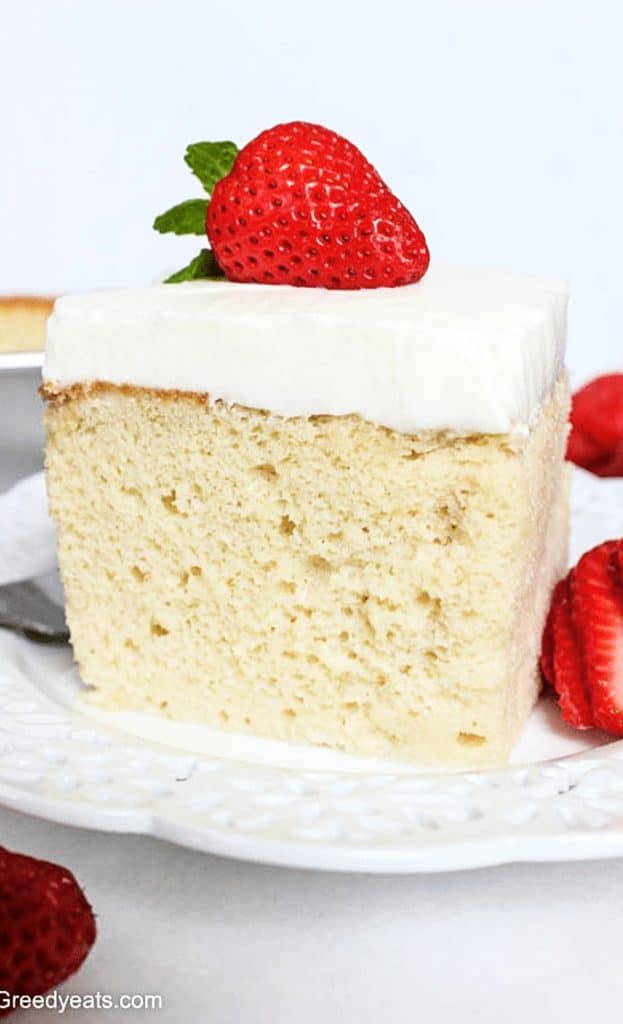  tres leches cake recipe you will love for its soft and moist sponge soaked in sweet and creamy milk.