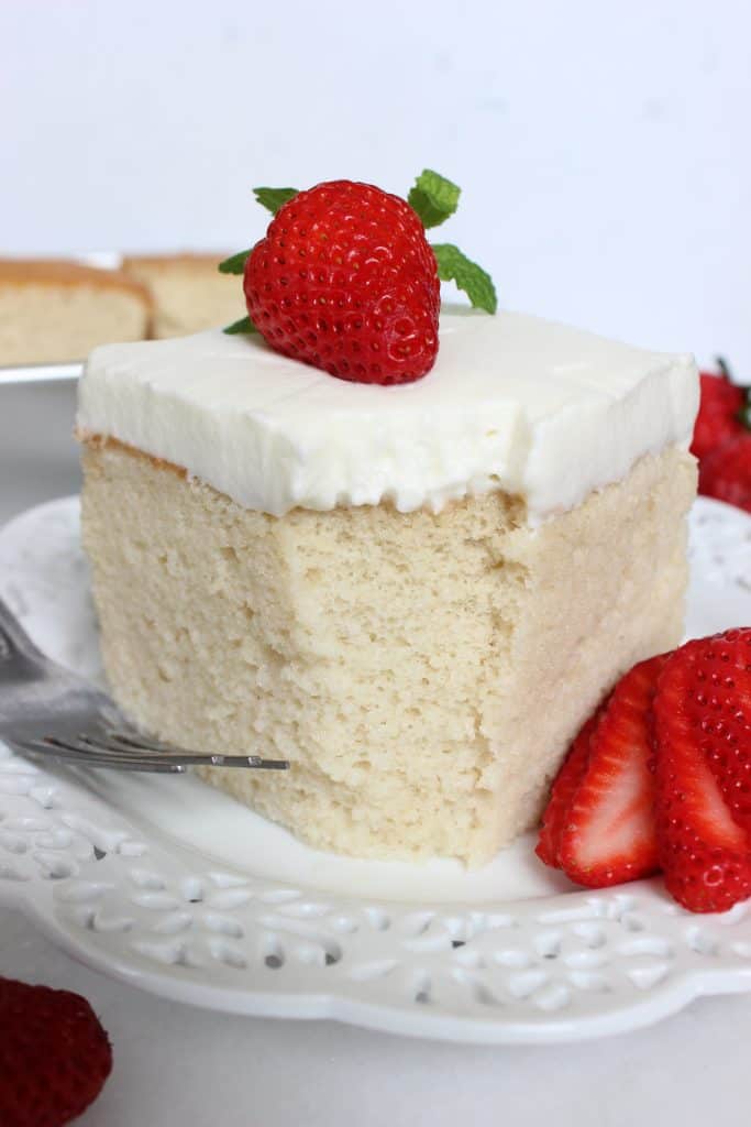 What's not to love about a soft and perfect sponge cake soaked in chilled creamy milk. Best tres leches cake if you will!