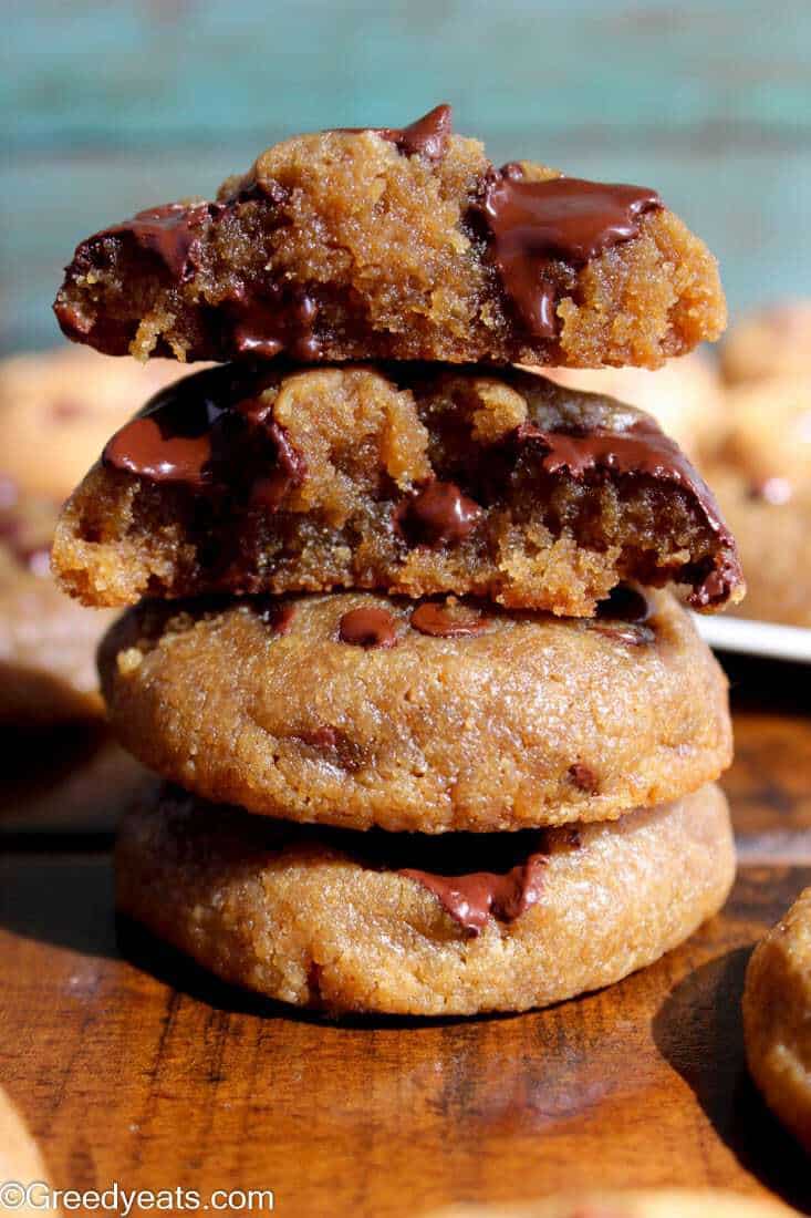 Melt in your mouth soft and thick Peanut Butter Cookies. These cookies are so easy to make.