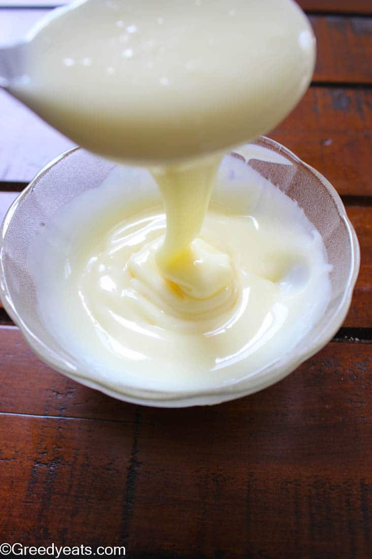 Made under 30 minutes homemade condensed milk with thick consistency.