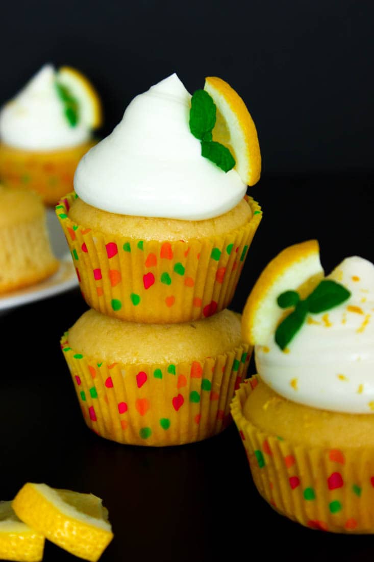 Soft and fluffy, sweet and lemony, Lemon Cupcakes for your next summer party.