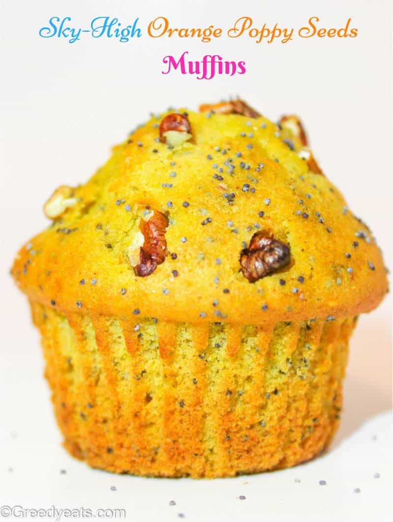 Tall and moist orange poppy seed muffins are sure to delight you on cold chilly days!