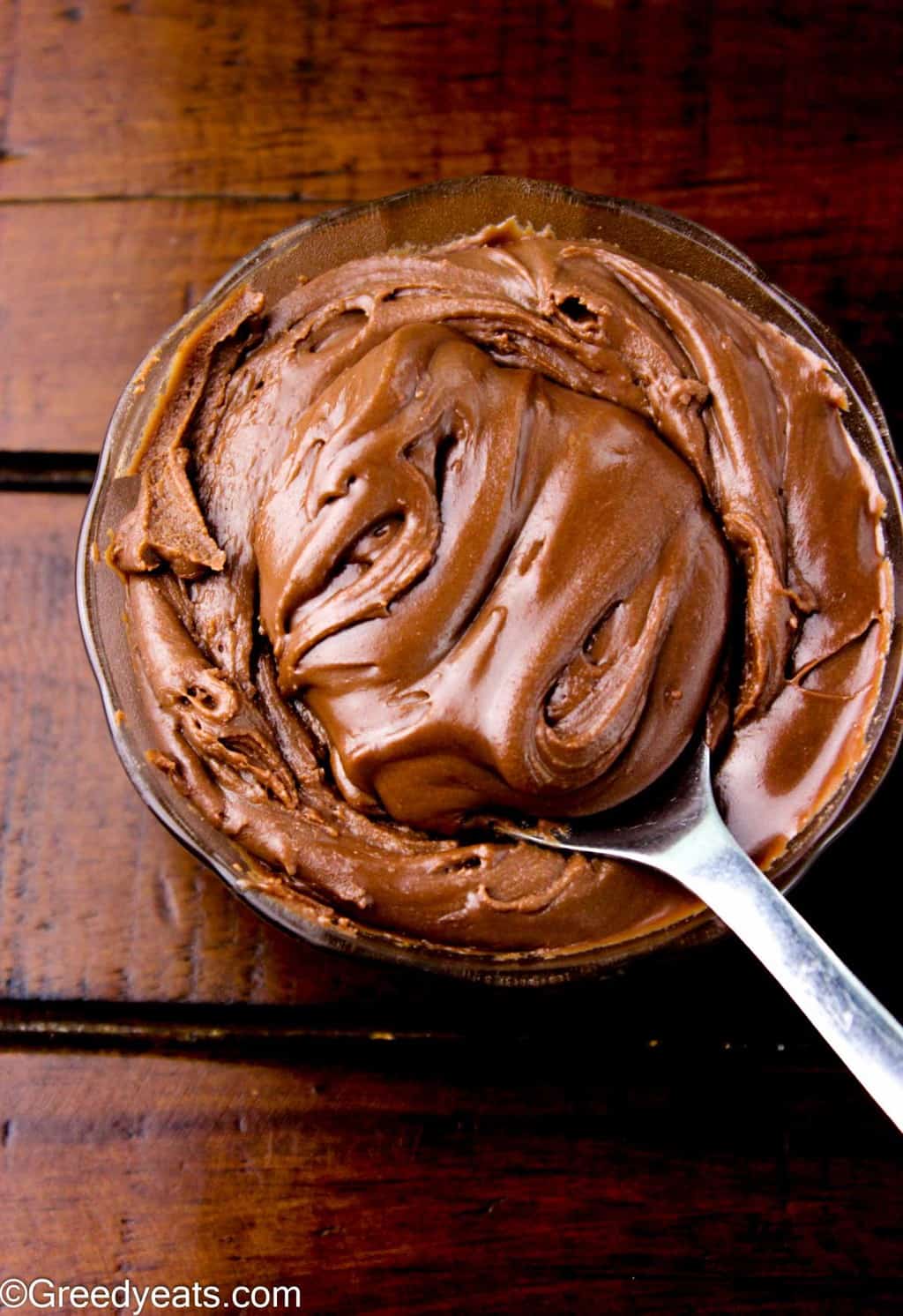 Best chocolate frosting made with sweetened condensed milk, baking chocolate and some vanilla!