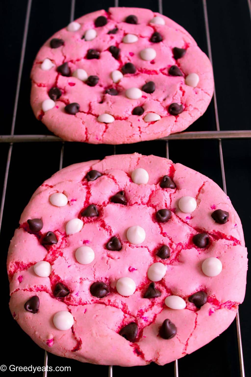 Giant sugar cookie recipe made with strawberry cookie cake mix.