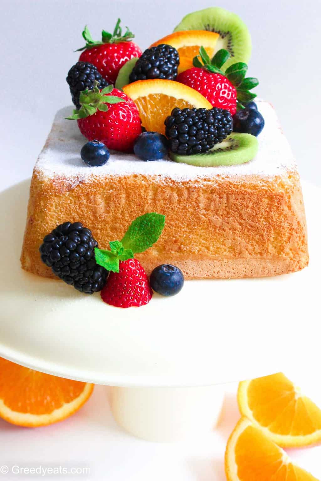 Lemon Sponge Cake with Edible Flowers - tastebotanical