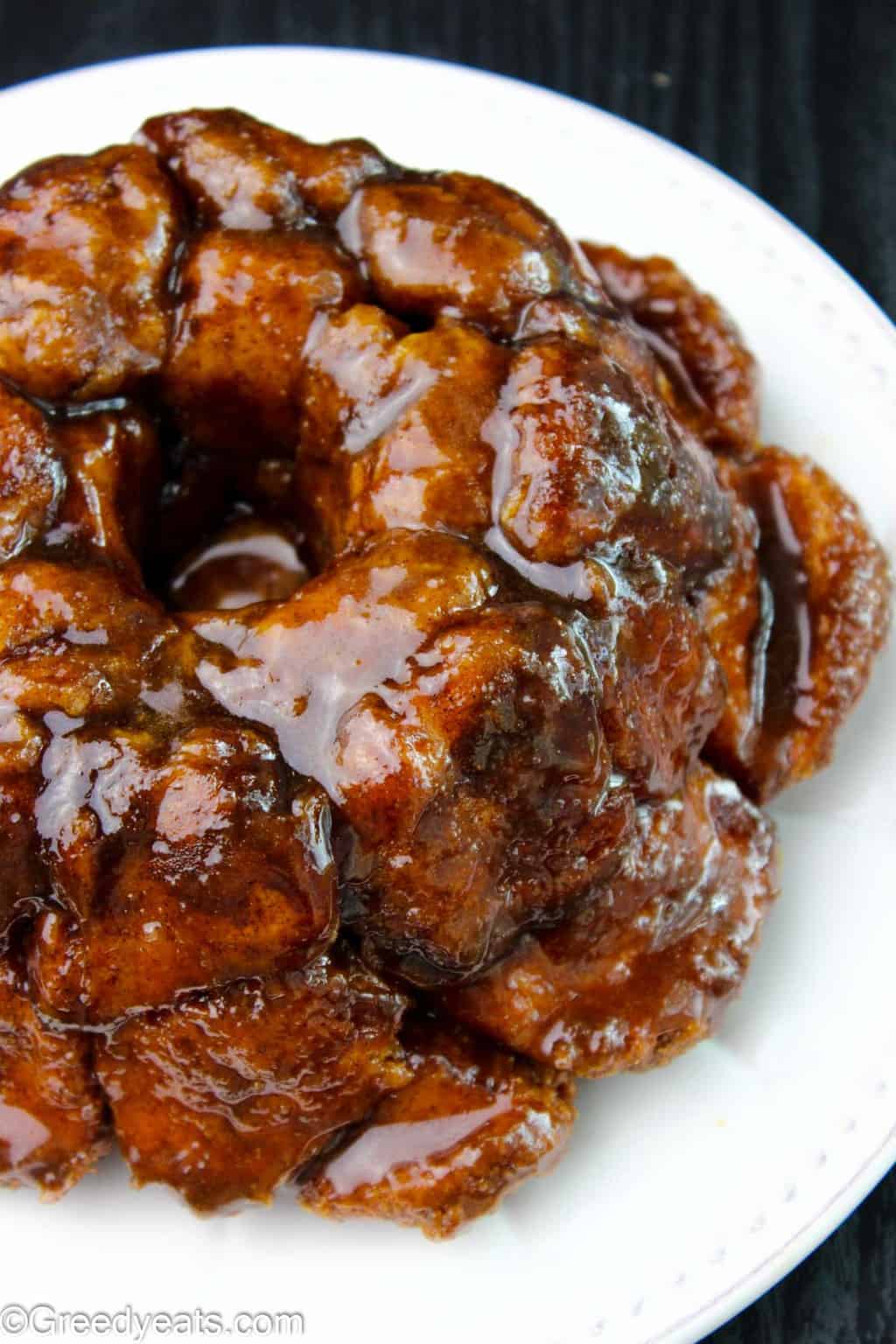 Freshly baked Best Monkey Bread Recipe with Gooey Cinnamon Sugary tops.