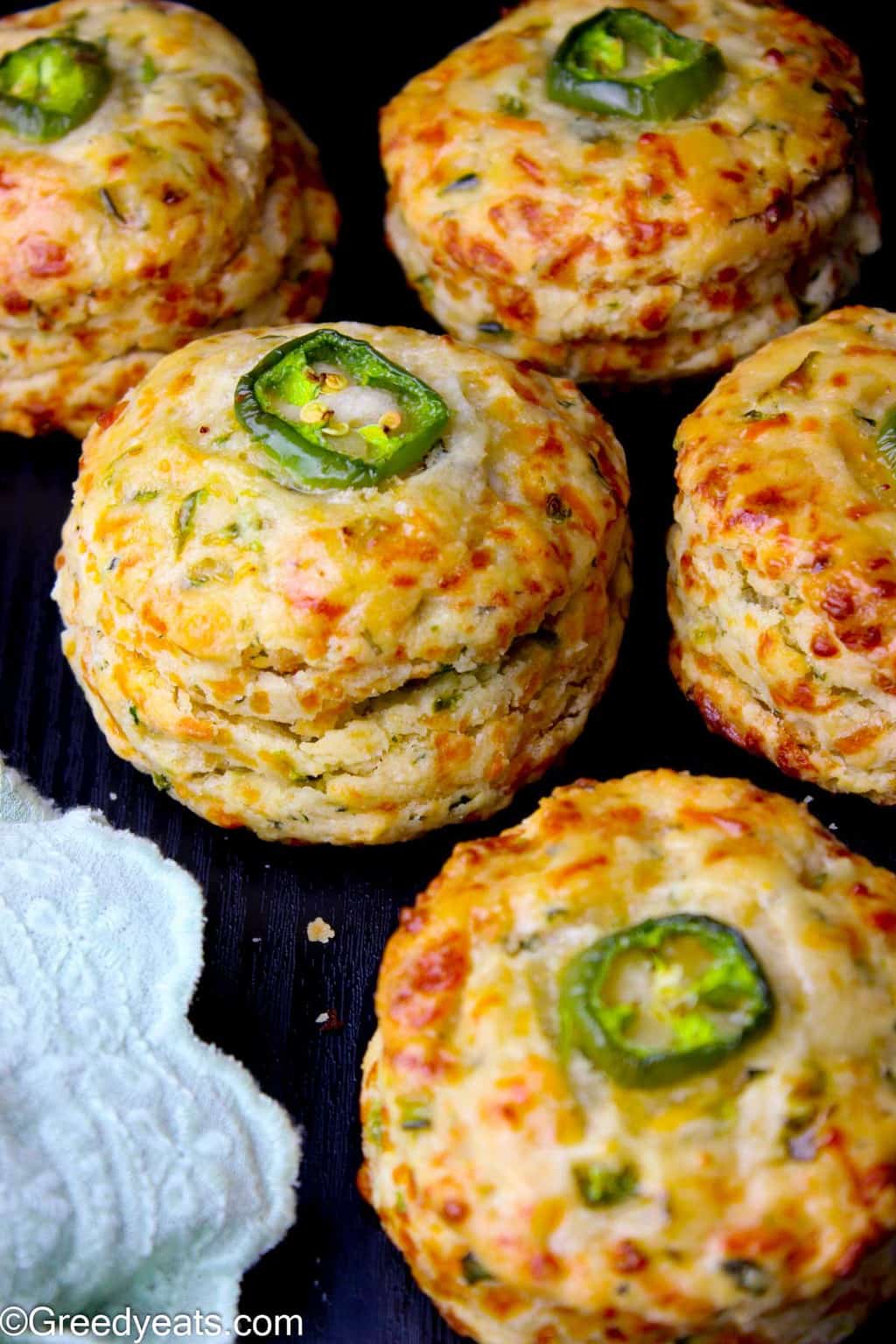 Looking for Thanksgiving sides recipe? Your search has ended with these buttery and flaky homemade Jalapeno Cheddar Biscuits recipe