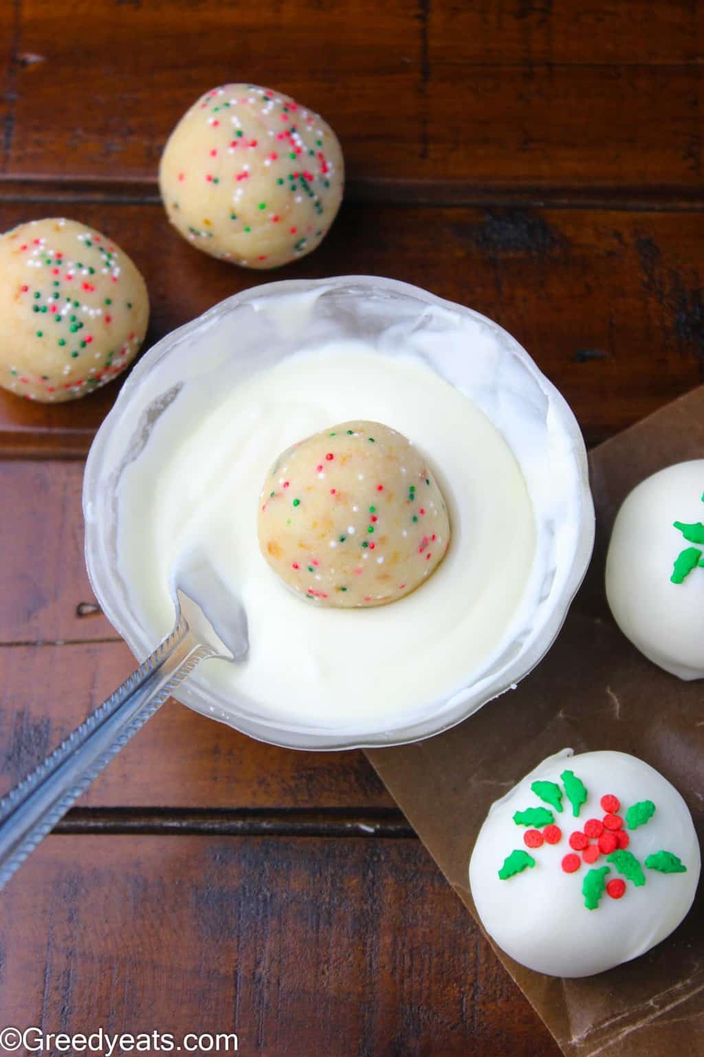 Sugar Cookie Truffles (3 Ingredients!) - Shaken Together