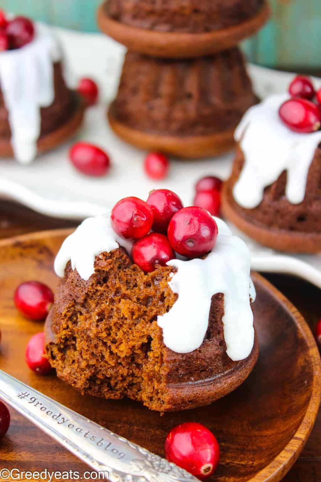 Gingerbread Bundt Cake with Lemon Glaze - Greedy Eats