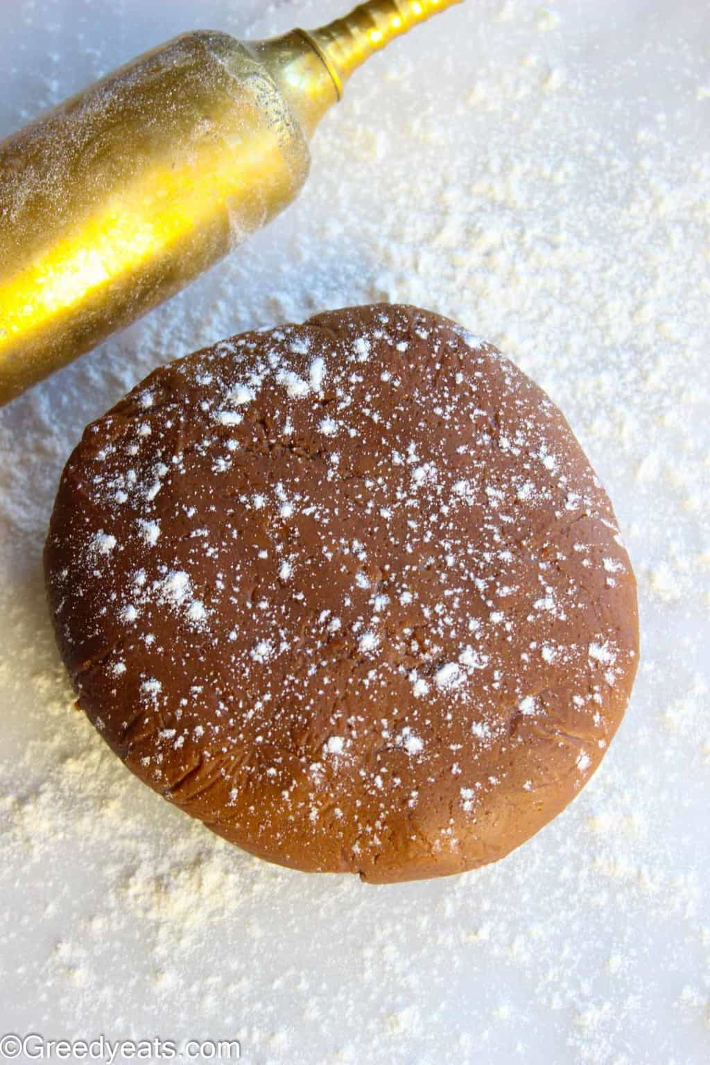 Chilled Gingerbread Man Cookie Dough for cut our Gingerbread Man Cookies