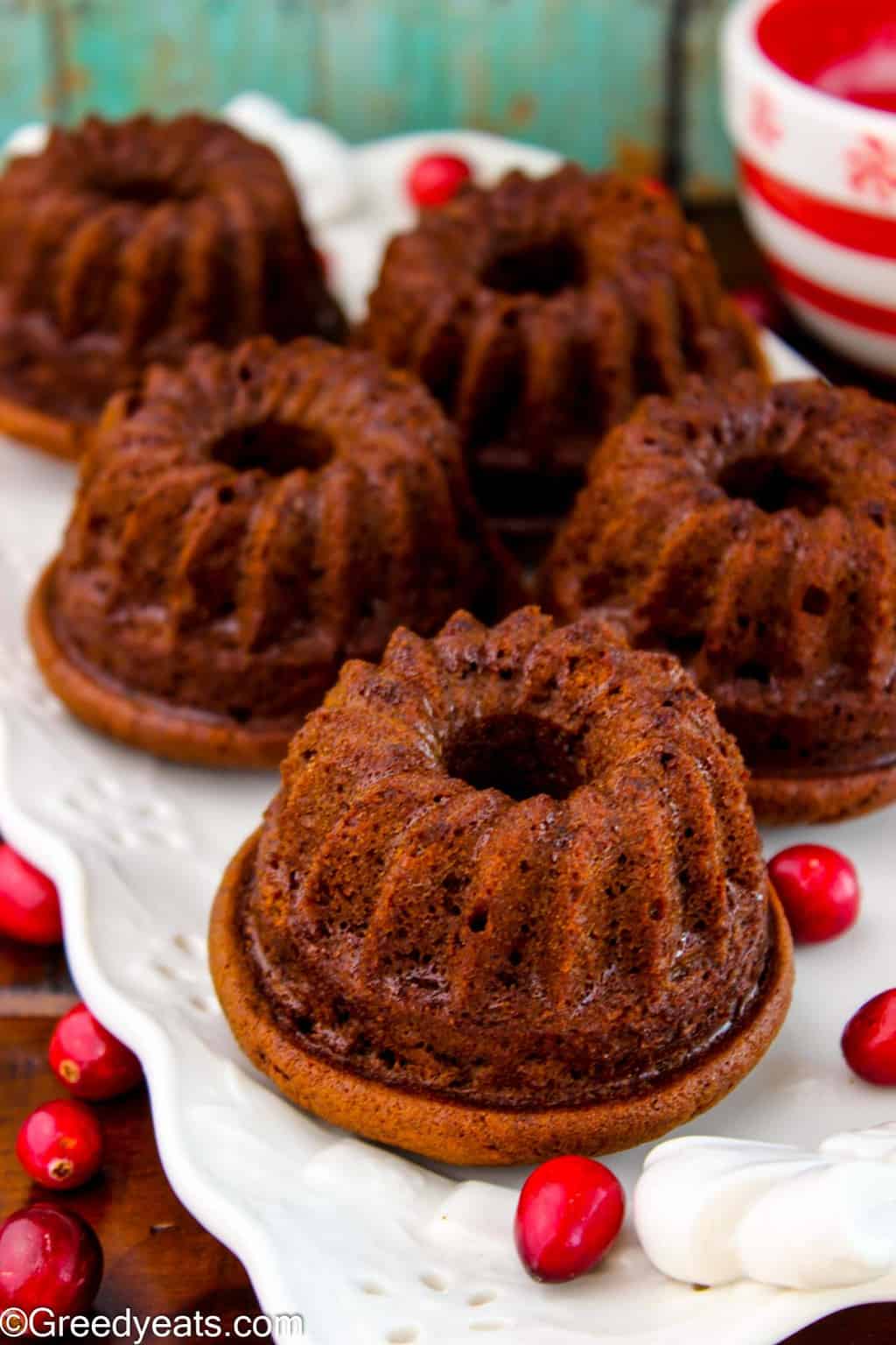 Gingerbread Bundt Cake with Lemon Glaze - Greedy Eats