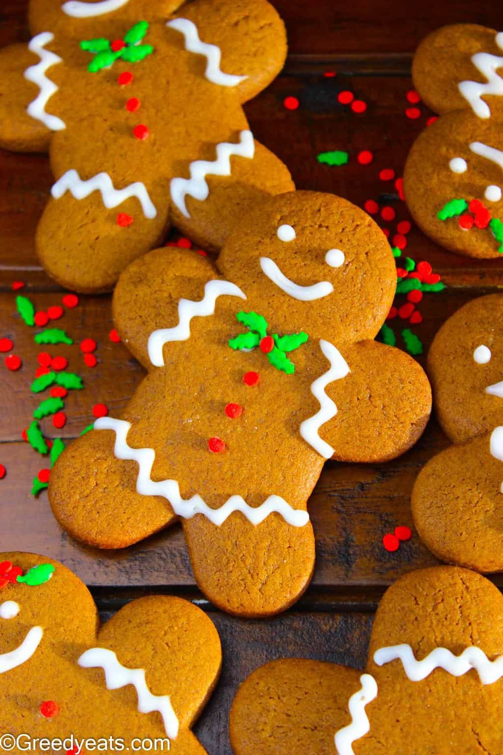 Easiest Gingerbread Cookies recipe that is slightly crispy on the edges, so soft and chewy in the center.