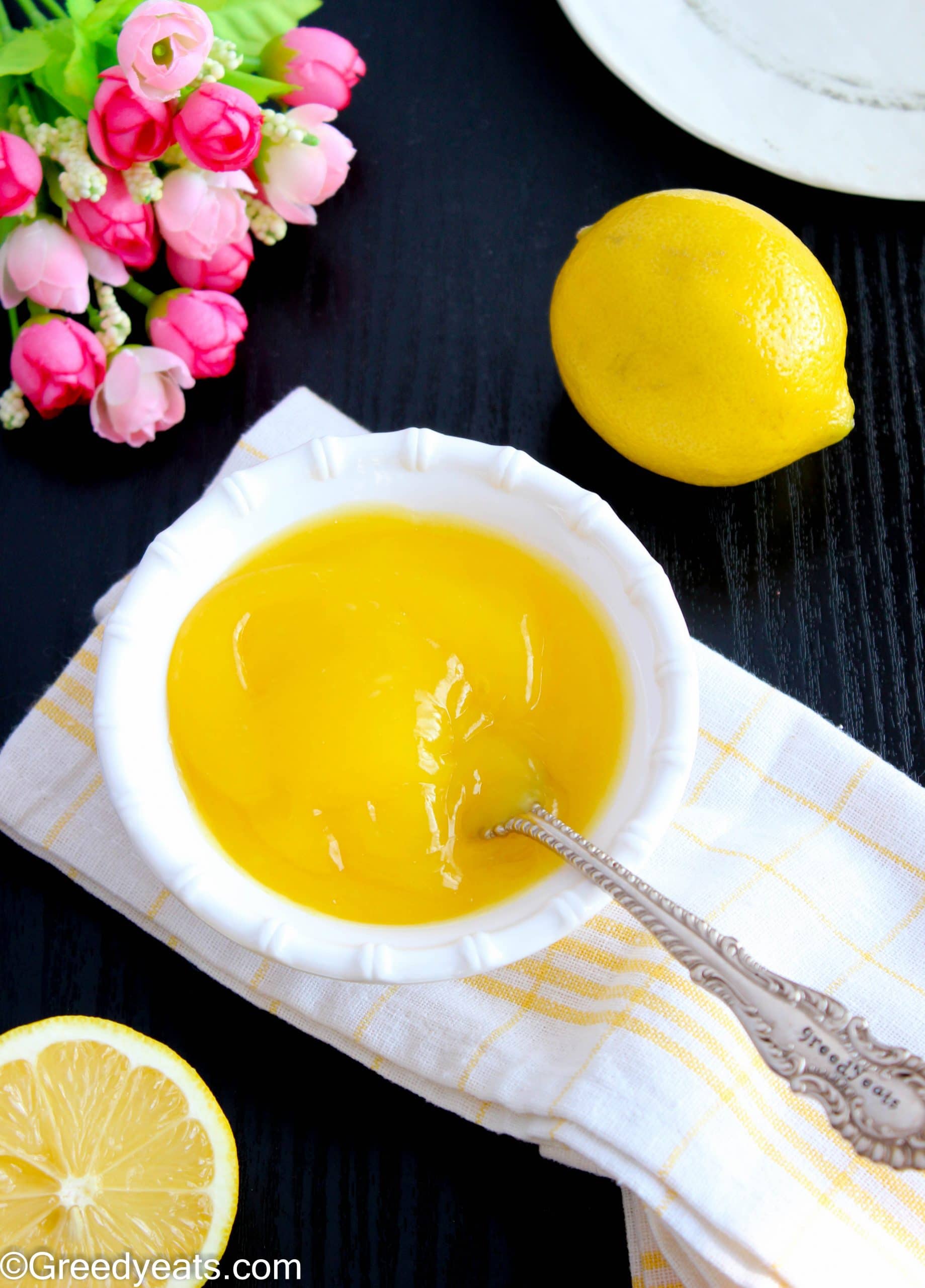 How to make Lemon Curd in microwave with 5 simple ingredients. No double boiler required.