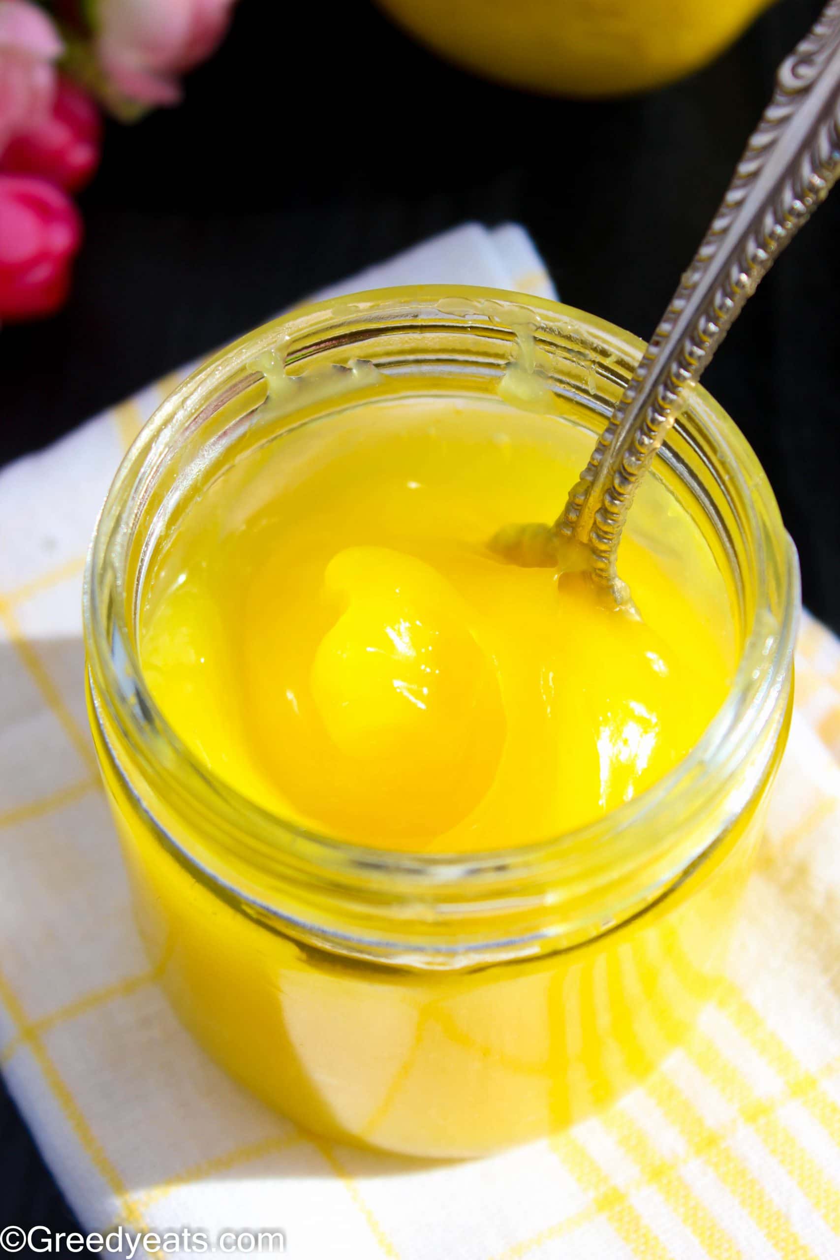 How to make Microwave Lemon Curd on Greedyeats.com Creamy and thick Lemon Curd ready in 5 minutes.