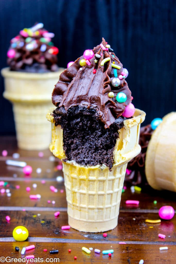 Cupcake Cones Greedy Eats