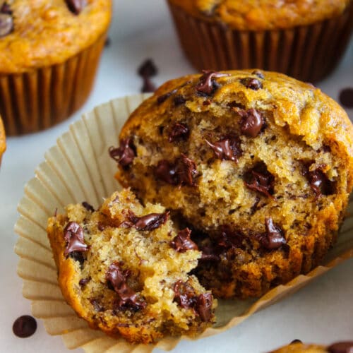 Moist Chocolate Chip Mini Muffins With Yogurt