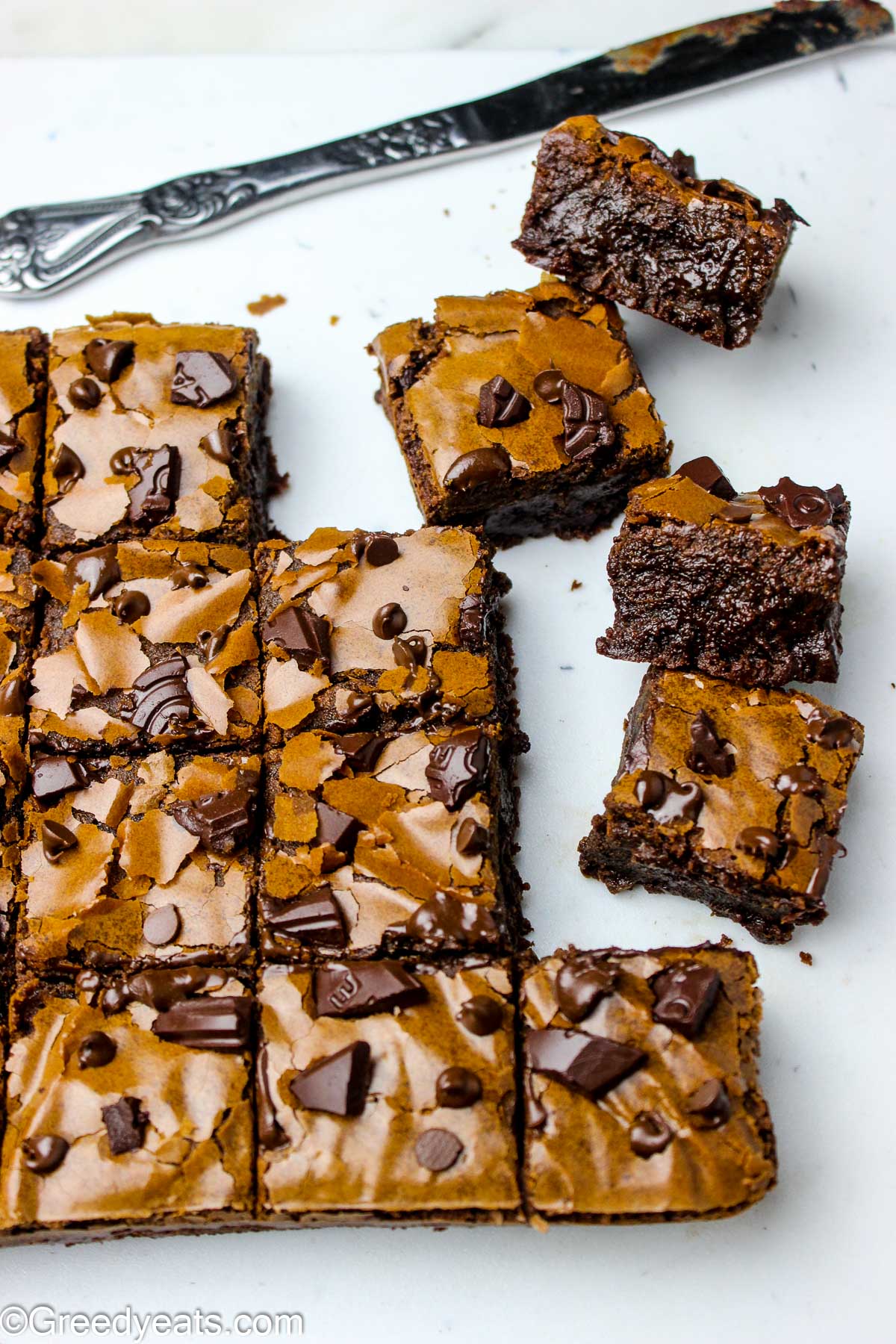 Best brownie recipe that is chewy, fudgy and tastes just as good as a box mixed one.