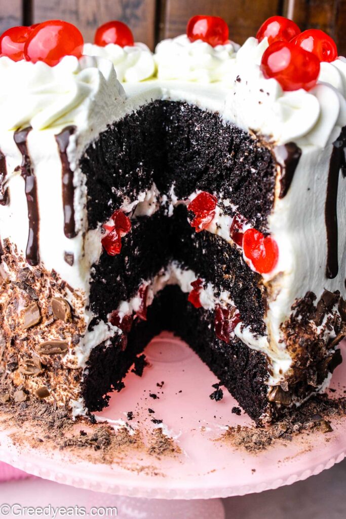 Black Forest Cake Recipe - Greedy Eats