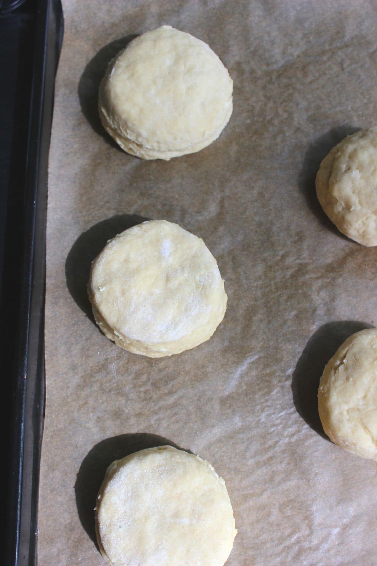 Shortcake biscuits ready to be baked.