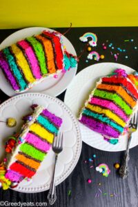 Rainbow Cake - Greedy Eats