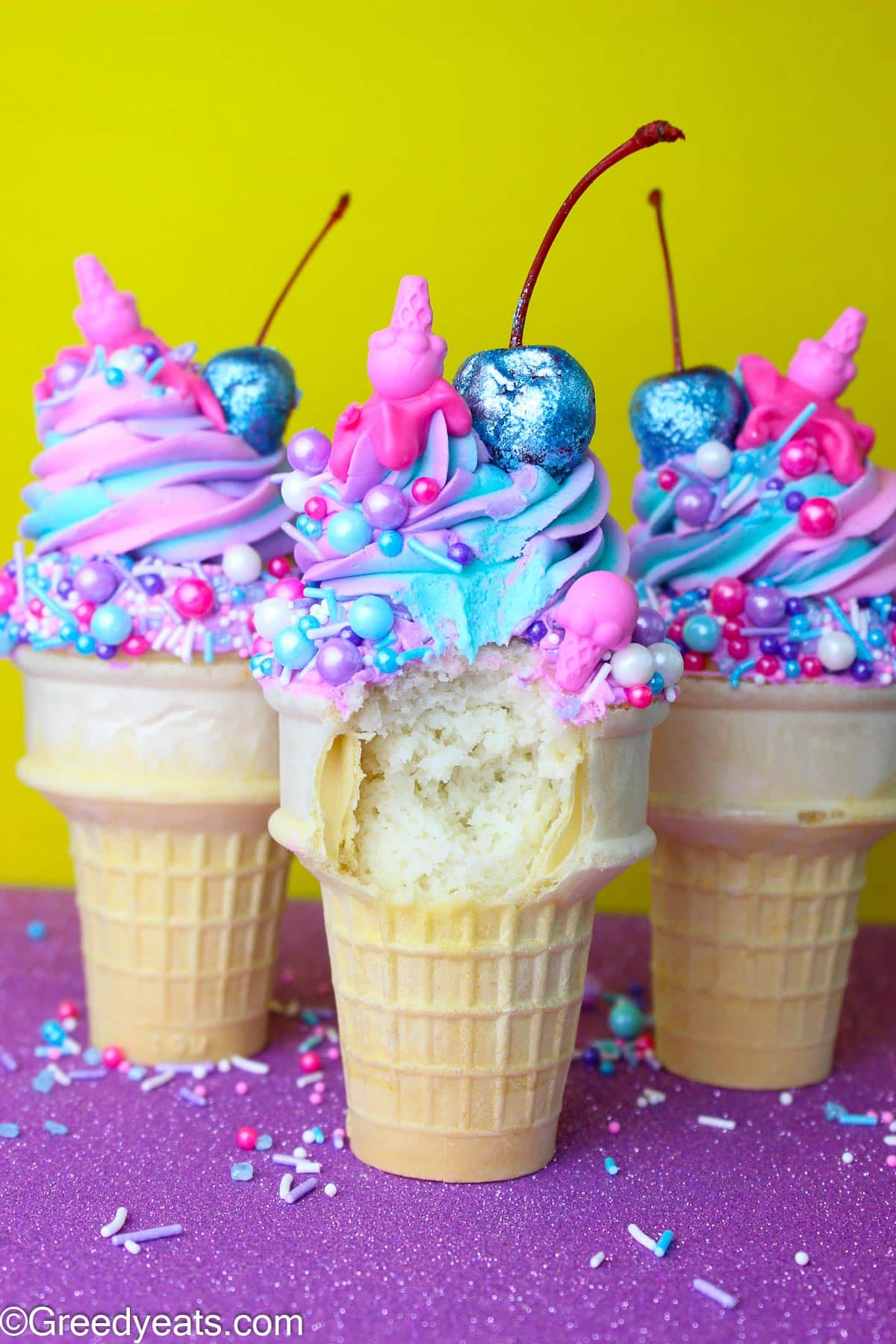 Ice Cream Cone Cupcakes Greedy Eats 