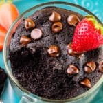 Easy, moist and decadent Chocolate Mug Cake made in microwave.