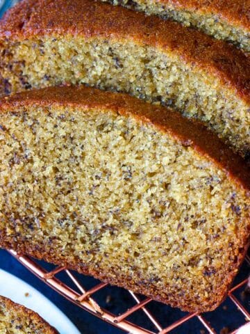 Easy Banana Bread Recipe made with brown sugar, milk and cinnamon flavors