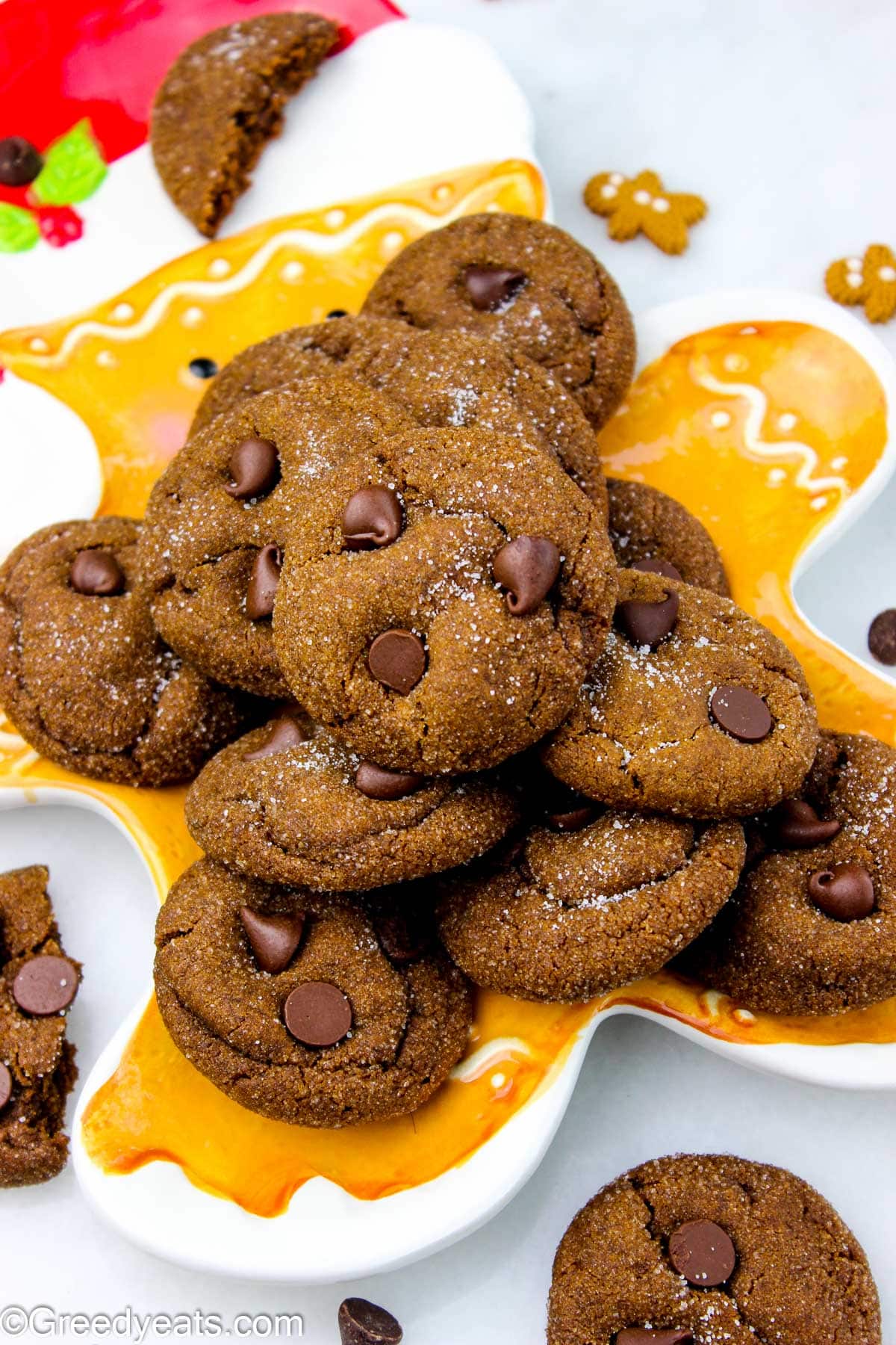 These Chocolate Gingerbread Cookies are a perfect twist on classic Christmas Cookies.
