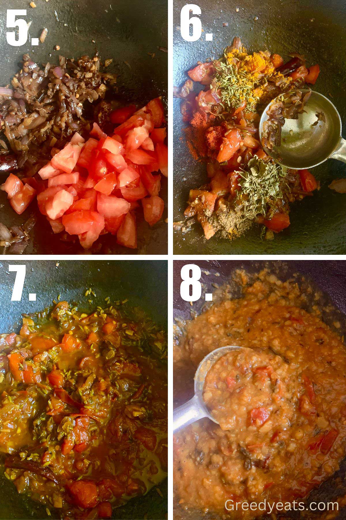 Step by step instructions on how to make tempering for indian dal recipe,