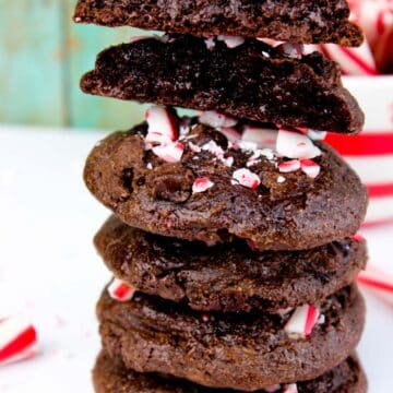 Decadent and fudgy Chocolate Peppermint Cookies made with simple ingredients and they taste just like Brownies!